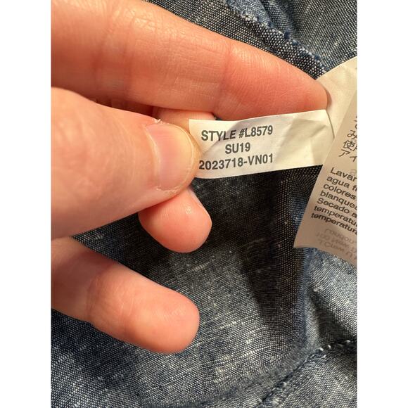 Madewell Chambray Tie-Front Cutout Cami Dress Women’s Size 4 Mini Smocked Blue - Picture 13 of 16